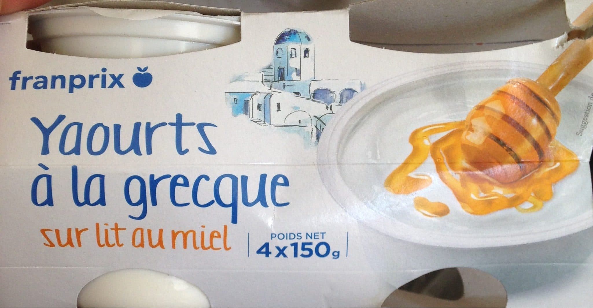 Leader Price Yaourt à la Grecque sur Lit au Miel packshot