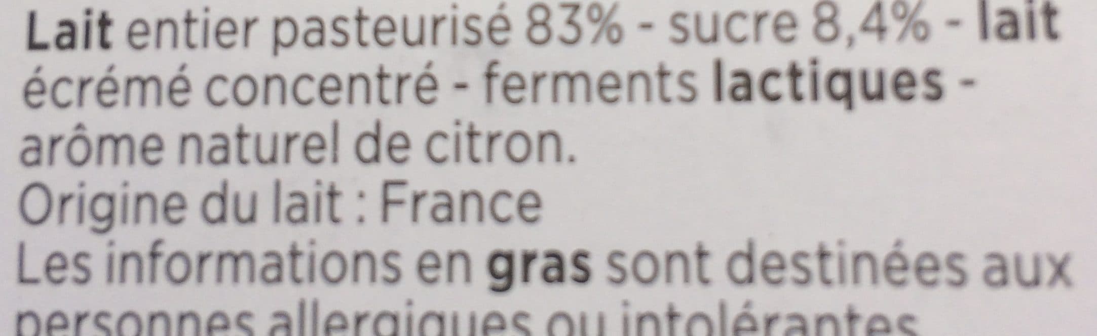 Franprix Yaourts au Lait Entier, saveur citron packshot