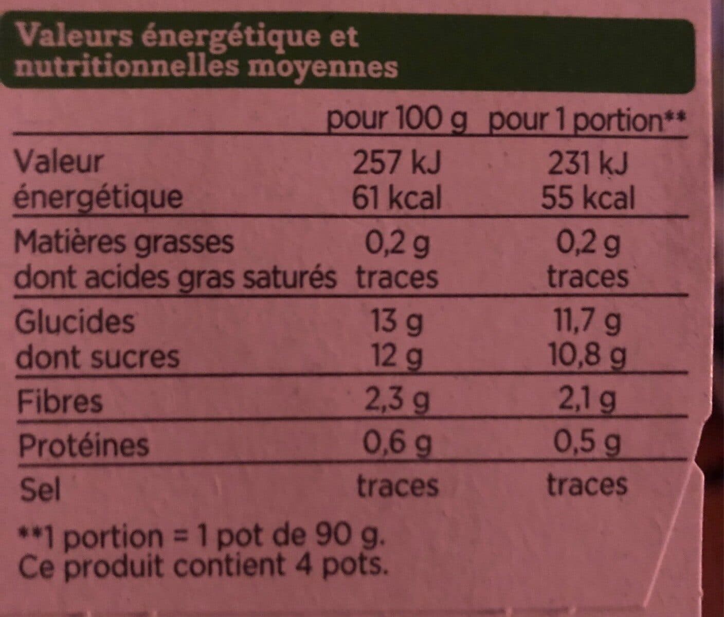 Franprix puree pomme banane sans sucre ajouté packshot