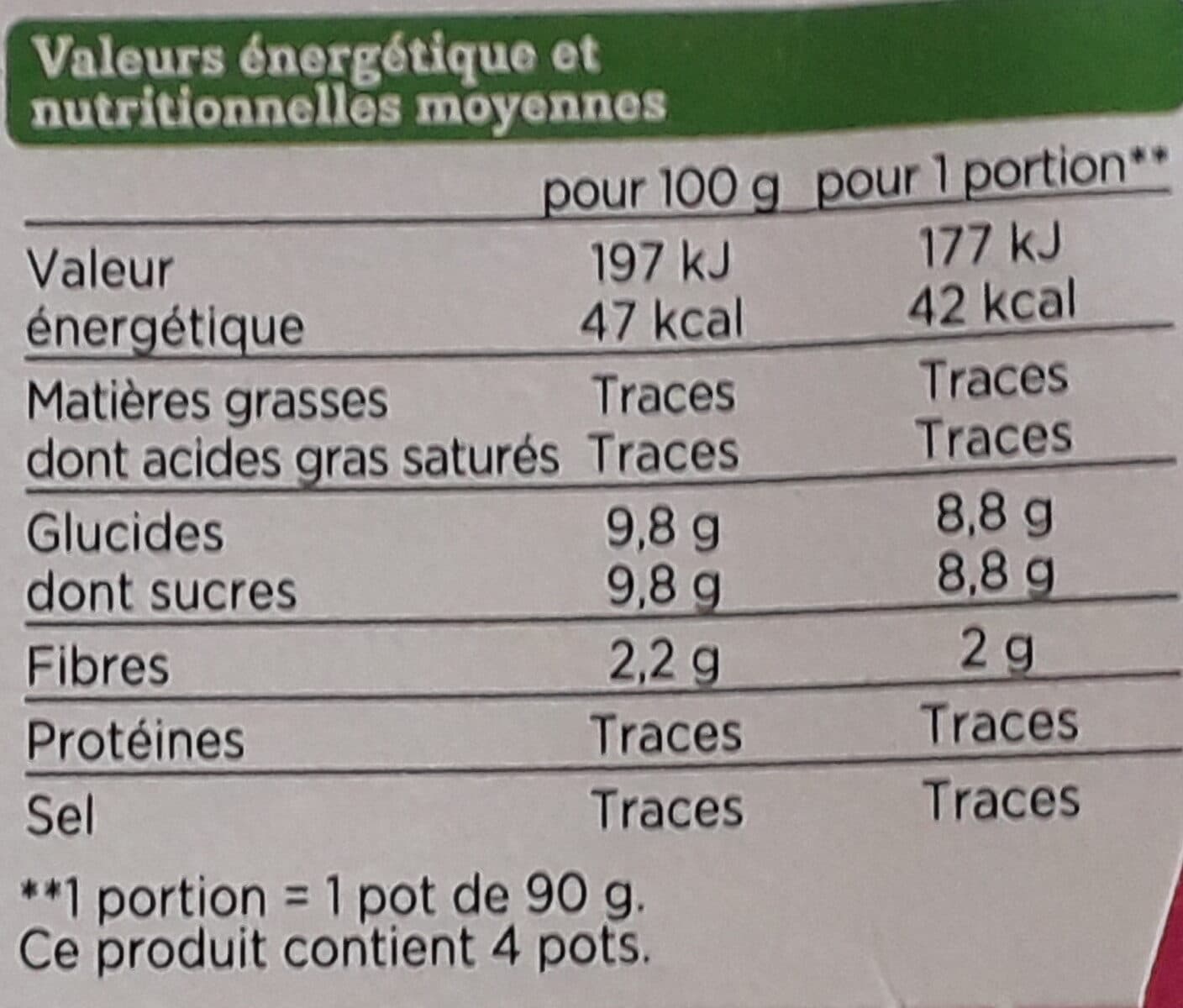 Franprix Purée pommes poires sans sucre ajouté packshot