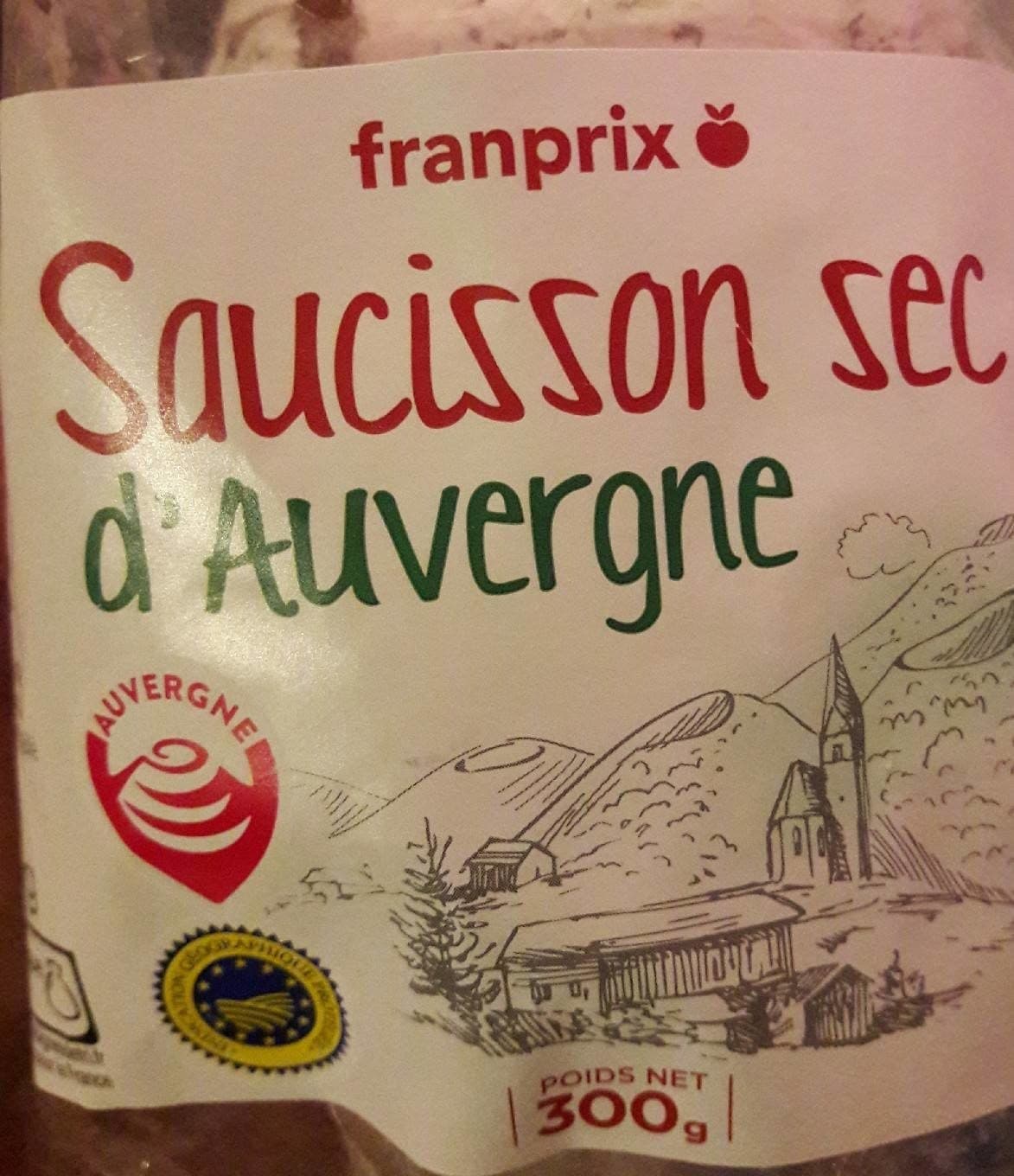 Franprix Saucisson sec d'Auvergne packshot