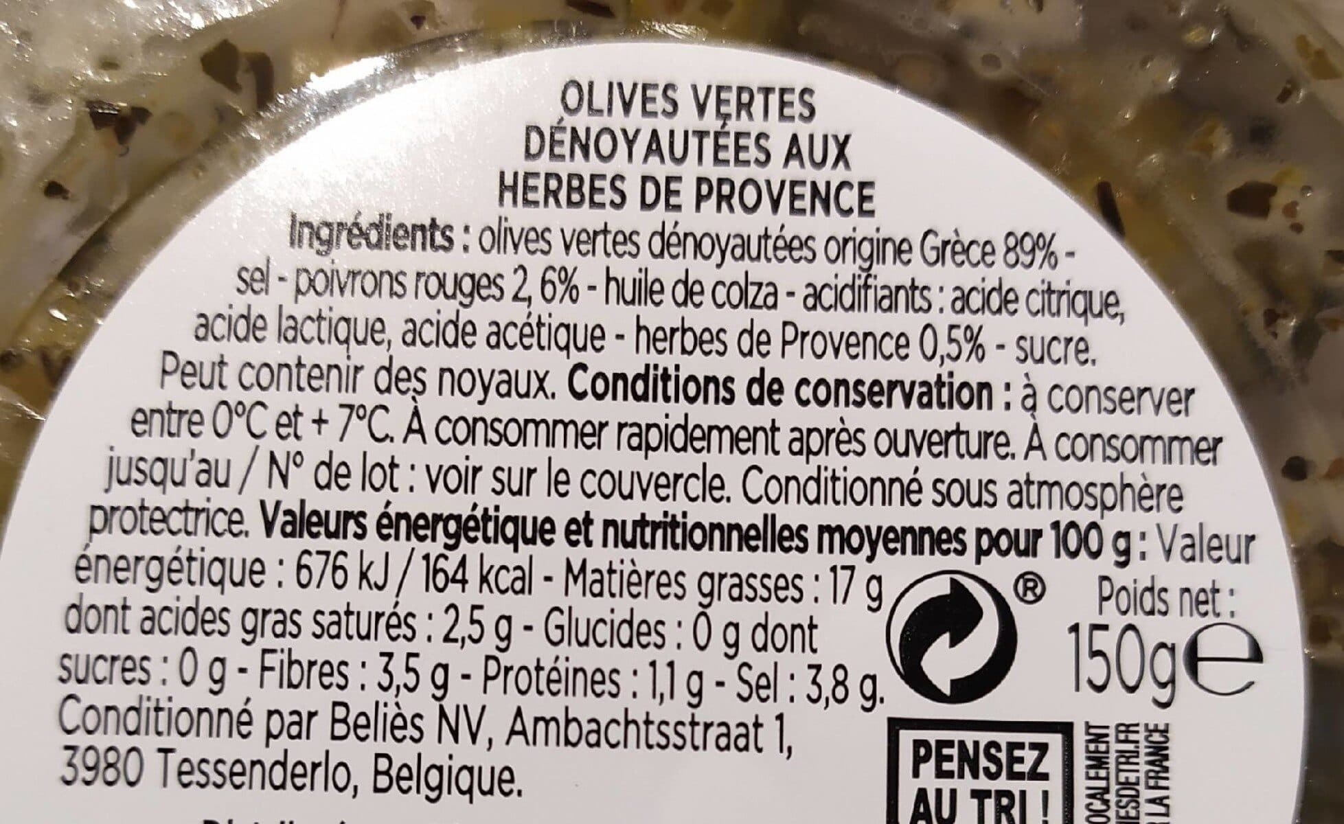 Franprix olive vertes aux herbes de Provence packshot
