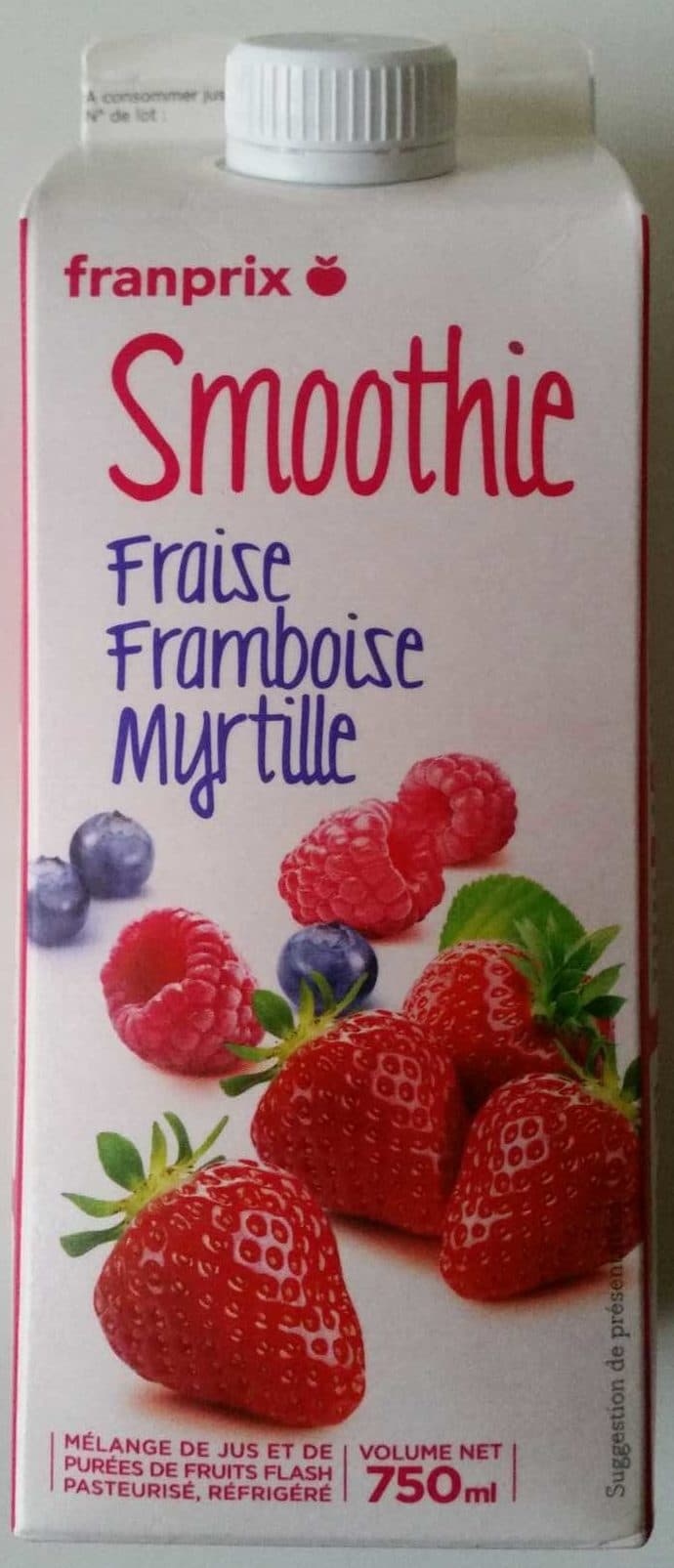 Franprix Smoothie Fraise Framboise Myrtille packshot