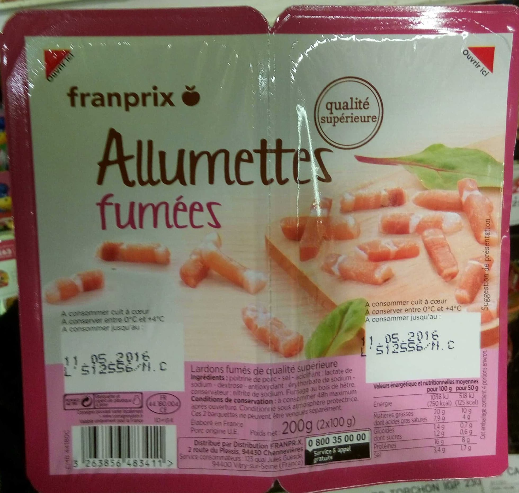 Franprix Allumettes fumées packshot