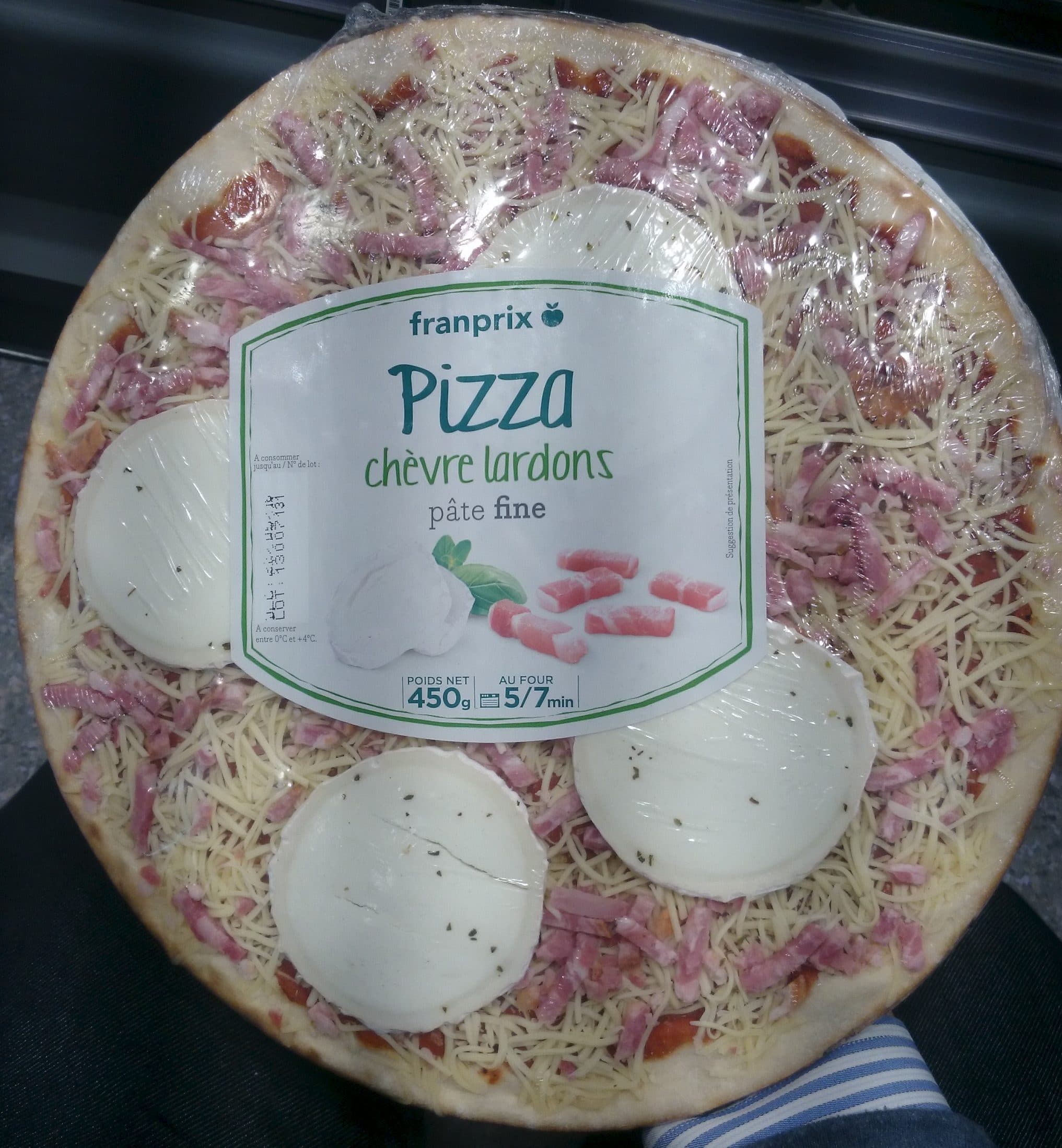 Franprix La pizza lardons chèvre packshot