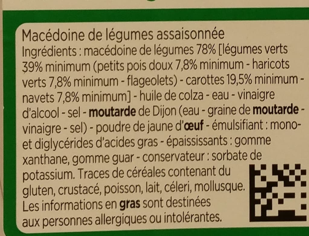 Franprix Macédoine de légumes packshot