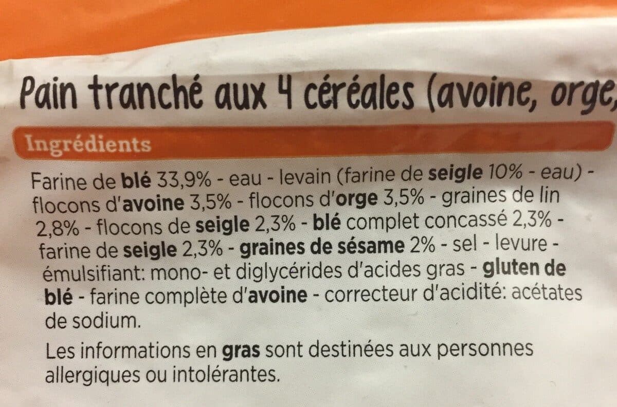 Franprix Pain tranché aux 4 céréales packshot