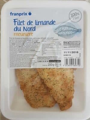 Franprix Filet de limande du nord packshot