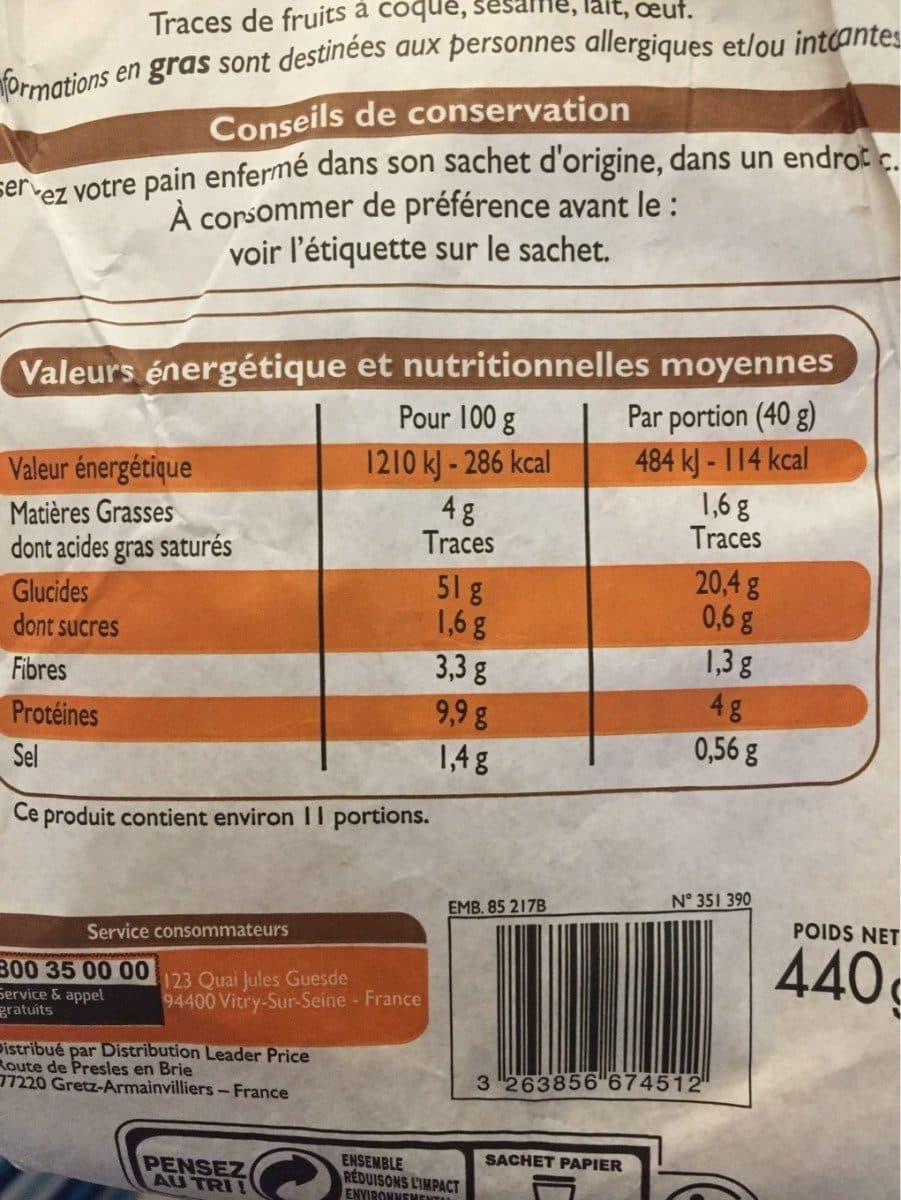Leader Price Pain du maghreb packshot