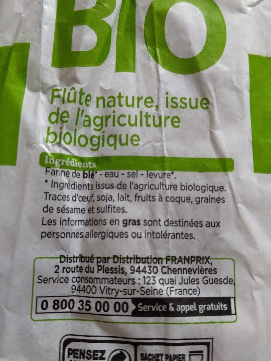 Franprix Flûte Bio packshot