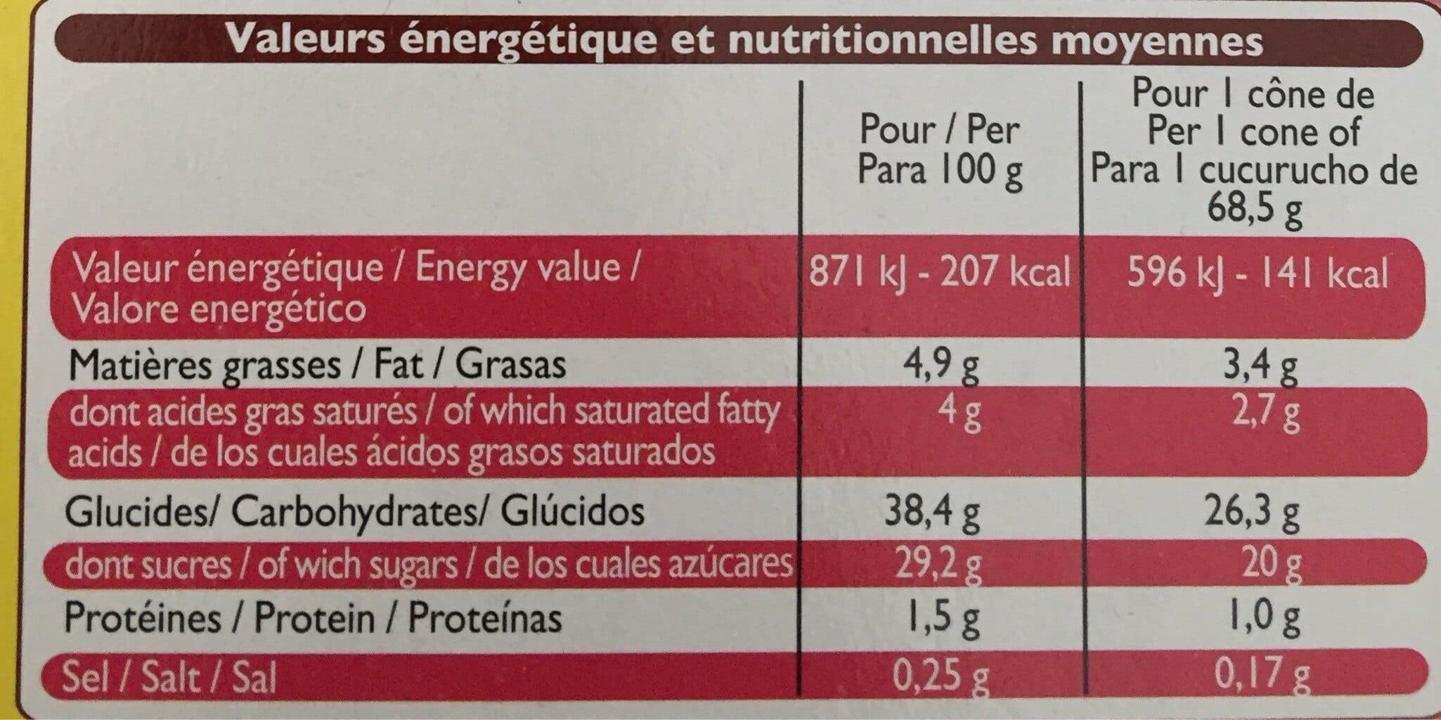 Leader Price Cône Citron Framboise packshot
