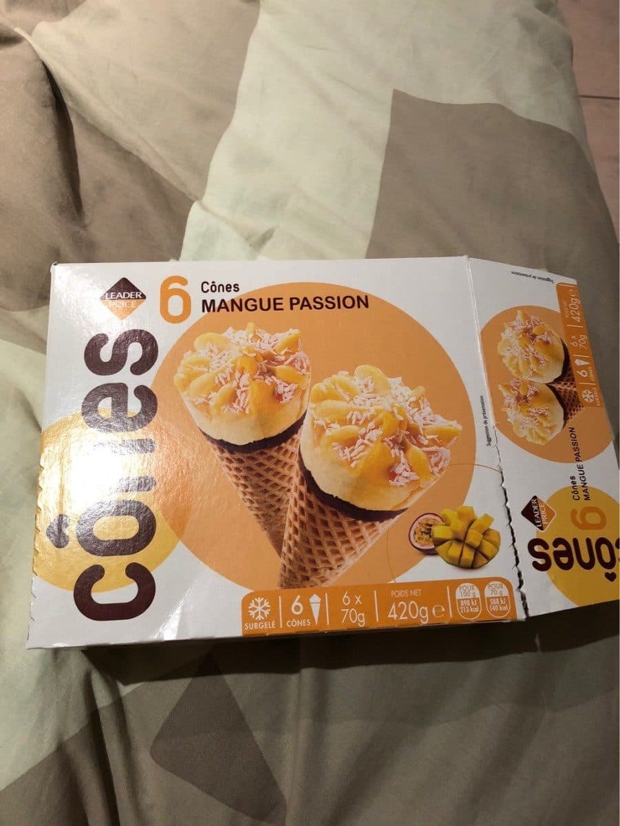 Leader Price Cônes mangue passion packshot