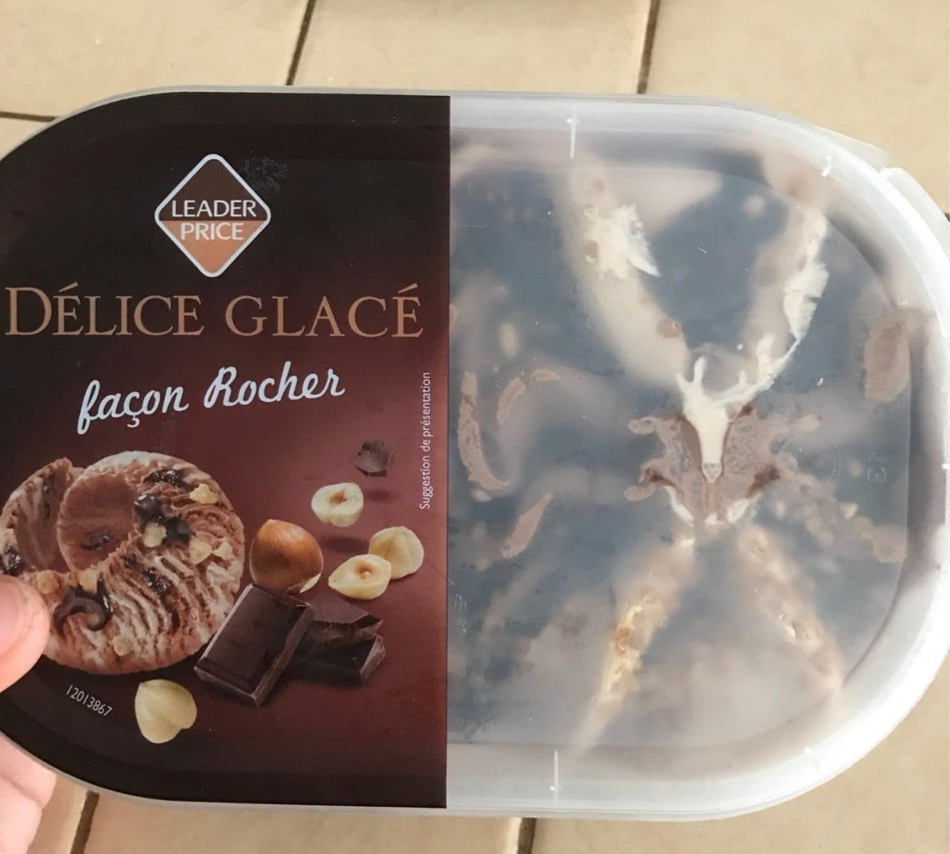 Leader Price Délice glacer façon rocher packshot