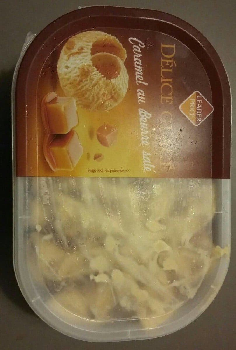 Leader Price Glace caramel au beurre salé packshot