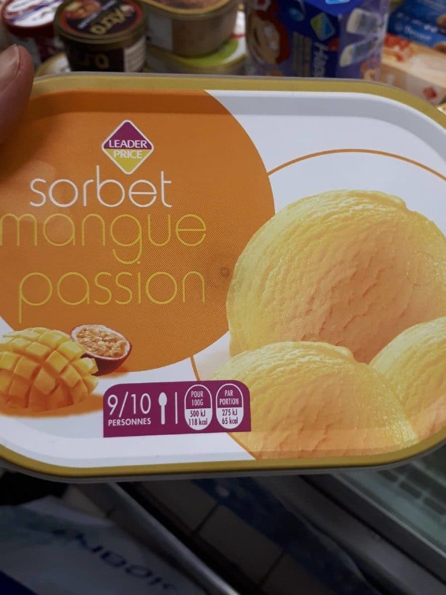 Leader Price Sorbet Mangue Passion packshot