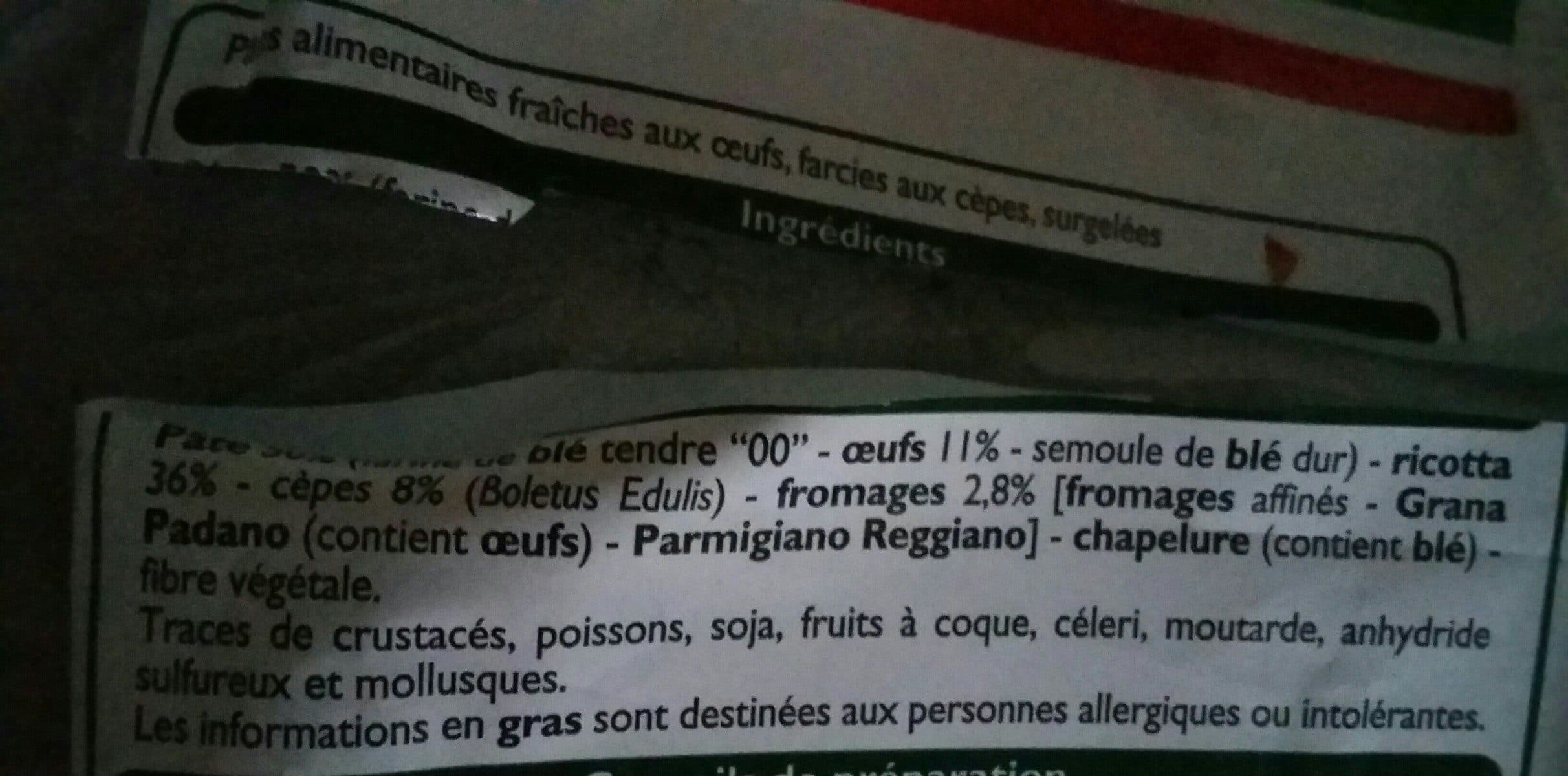 Leader Price Ravioli aux cèpes packshot