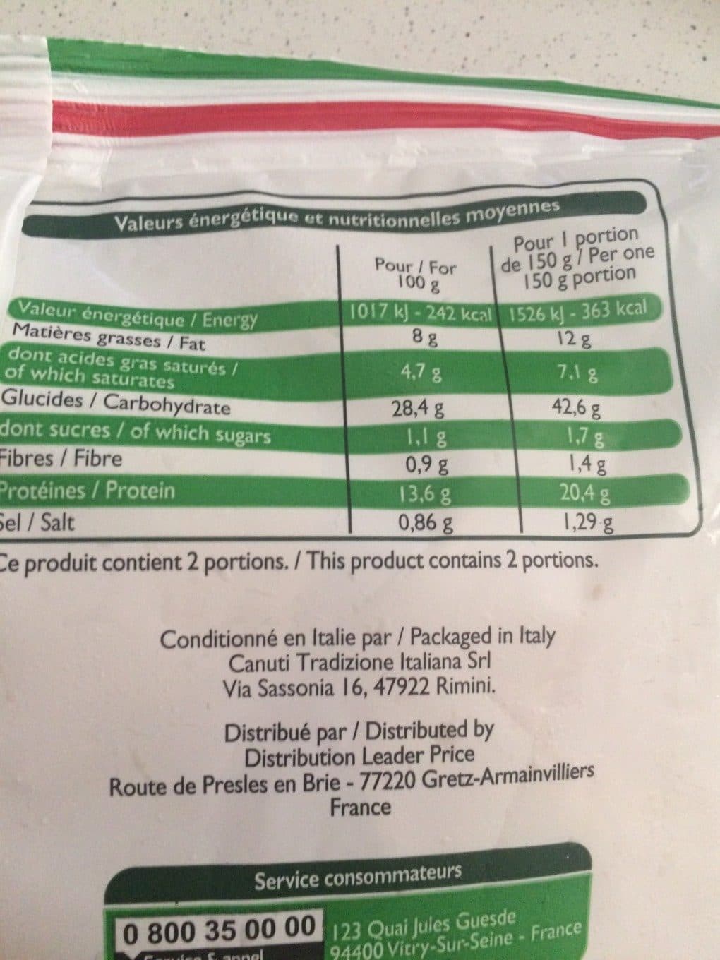 Leader Price Cappelli packshot