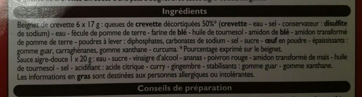 Leader Price 6 beignets de crevettes packshot