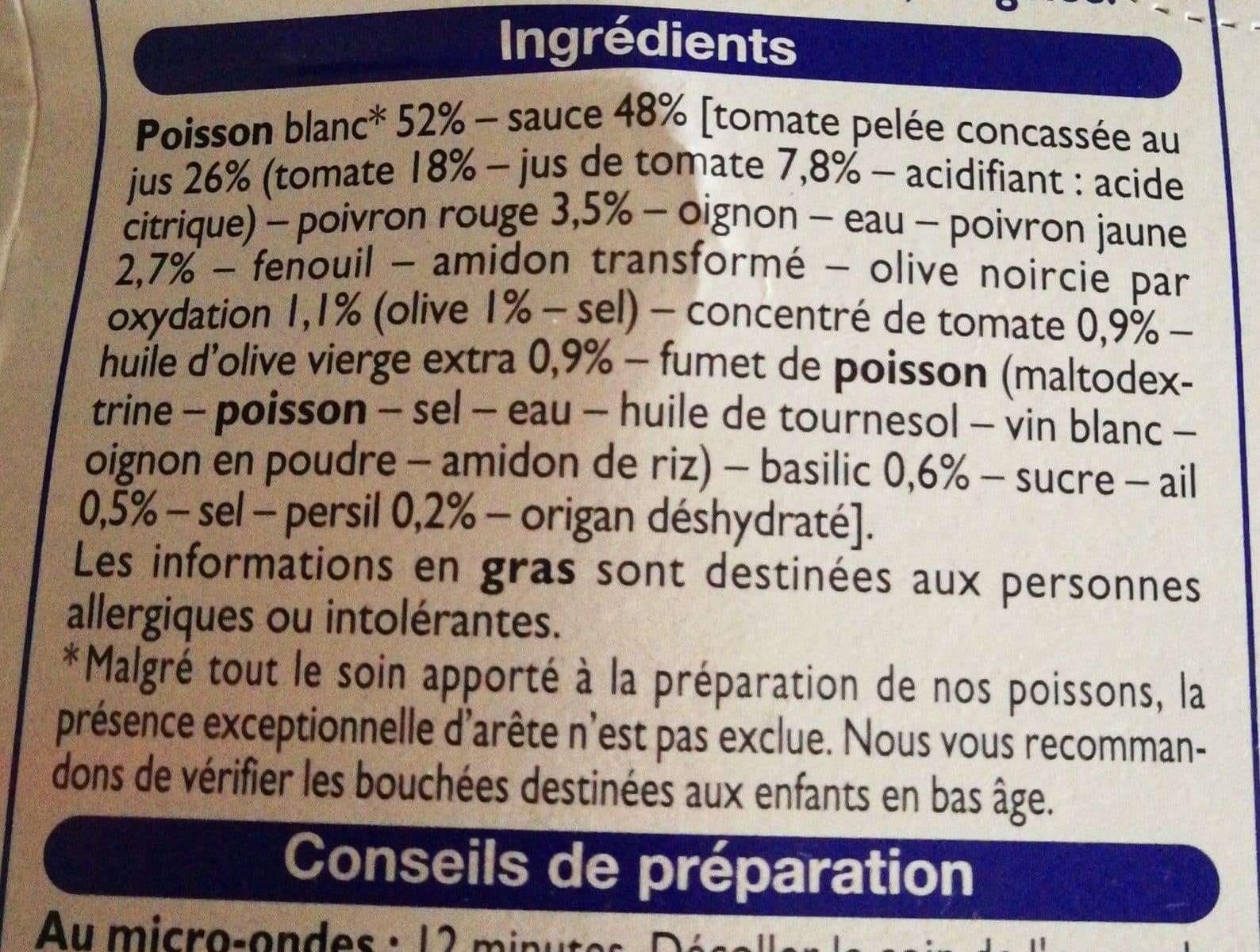 Leader Price Poisson à la provençale packshot