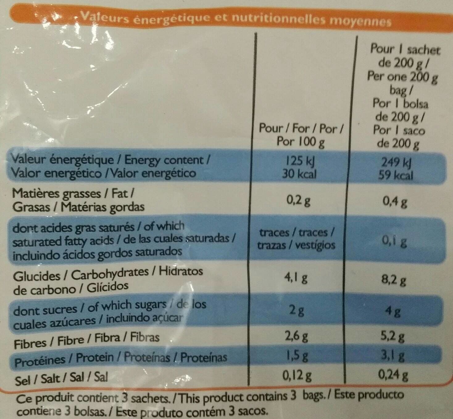Leader Price Mes légumes vapeur nature packshot