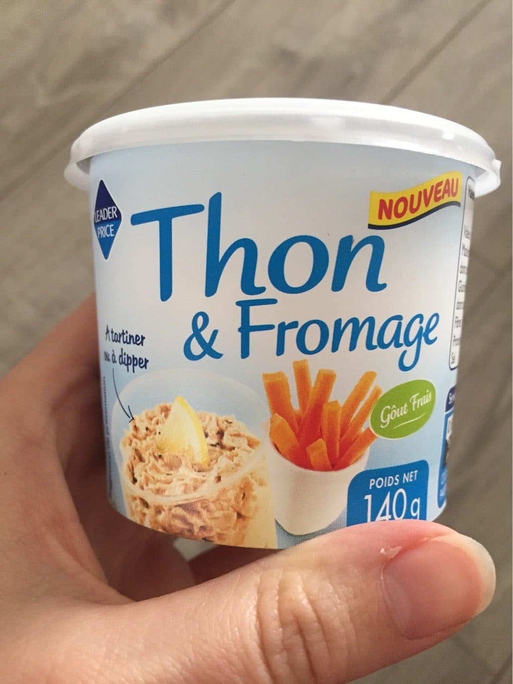 Leader Price Thon et fromage packshot