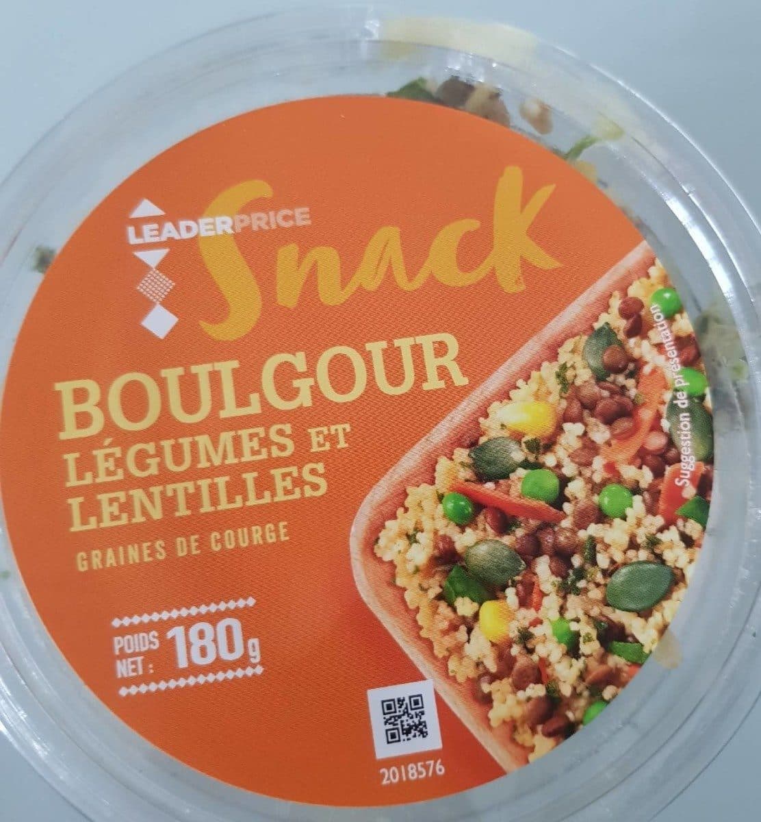 Leader Price Snack - Boulgour Légumes et Lentilles packshot