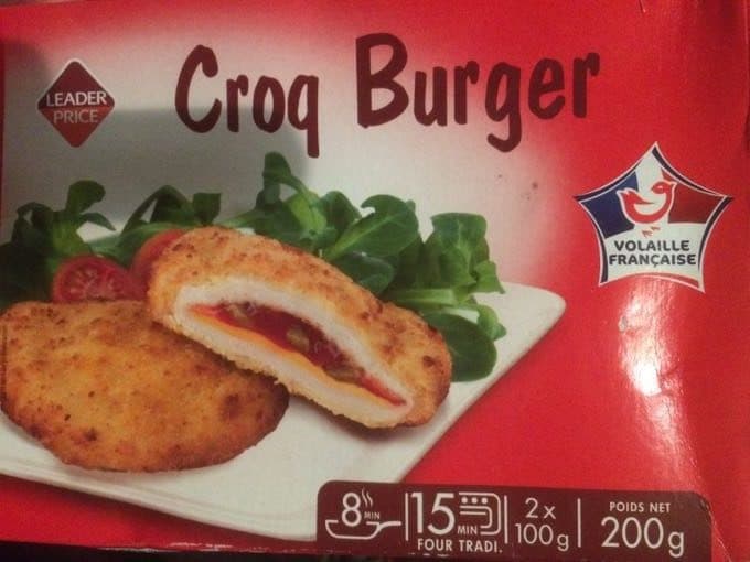 Leader Price Croq Burger packshot