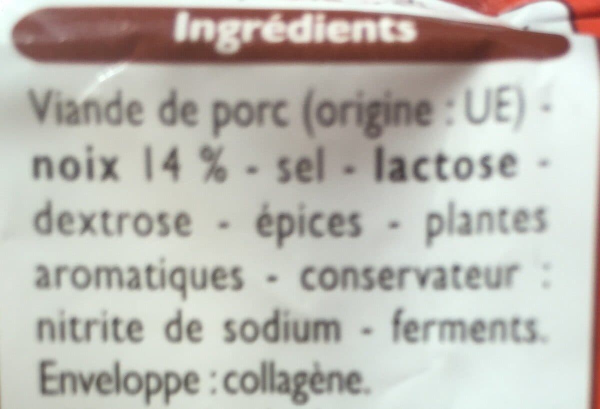 Leader Price Mini saucisson sec aux noix packshot