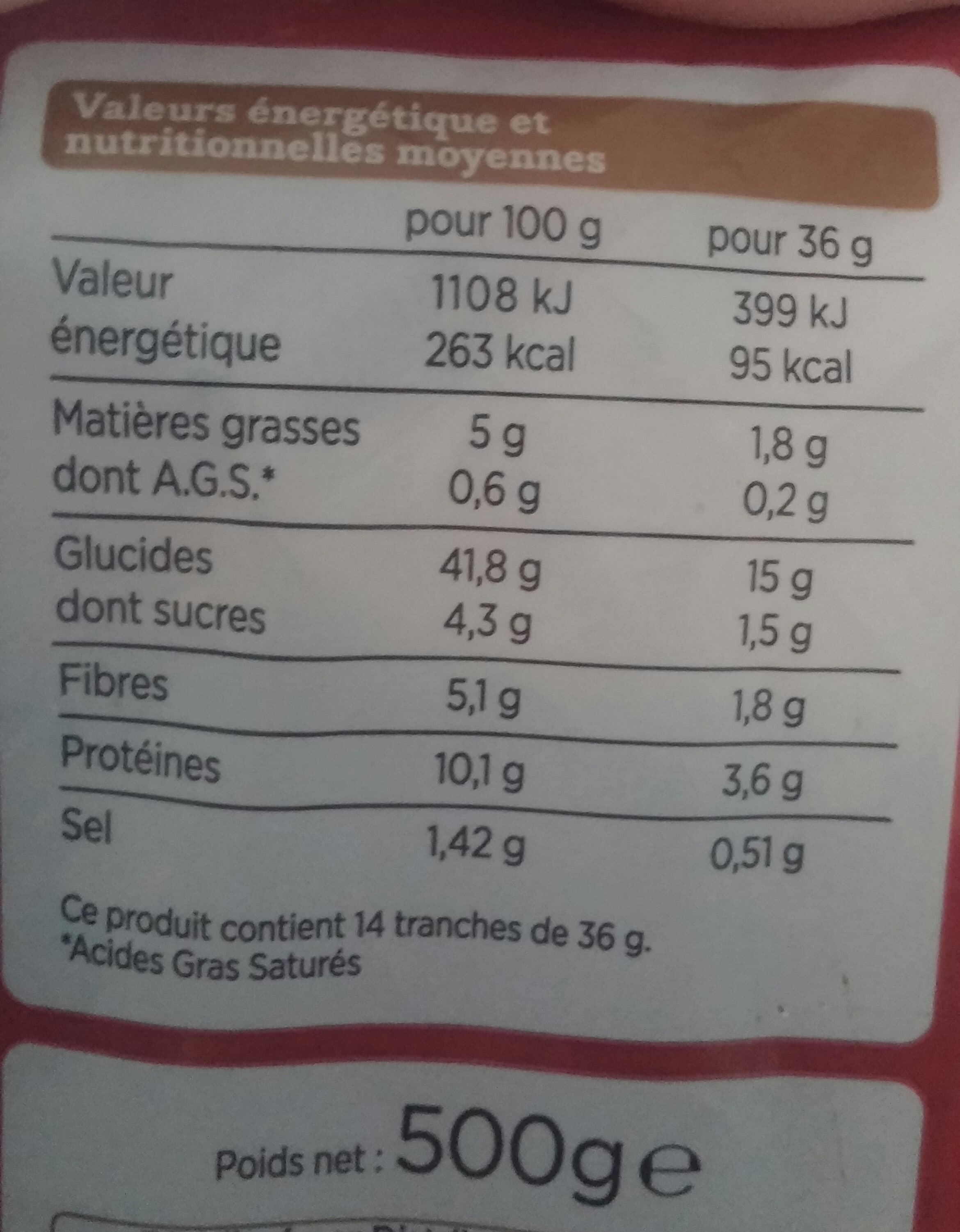 Franprix pain de mie complet flocons d avoine packshot