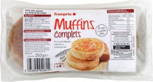 Franprix muffins complets pour petit déjeuner packshot