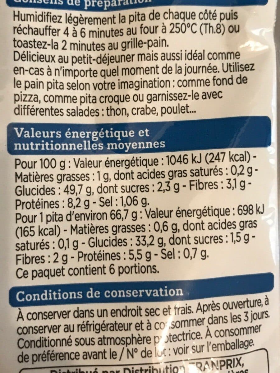 Franprix pitas nature packshot