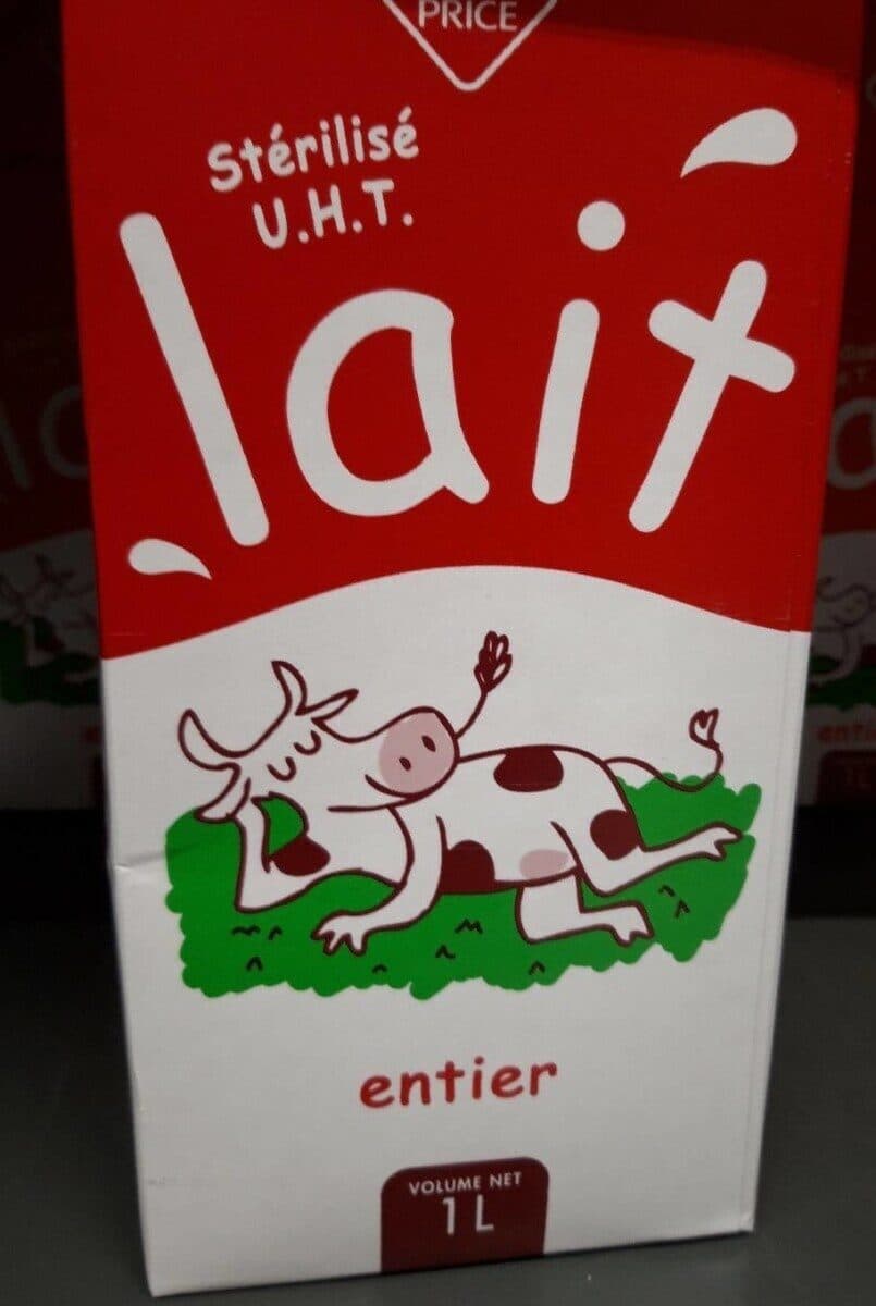 Leader Price Lait entier packshot