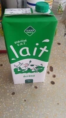 Leader Price Lait écrémé packshot