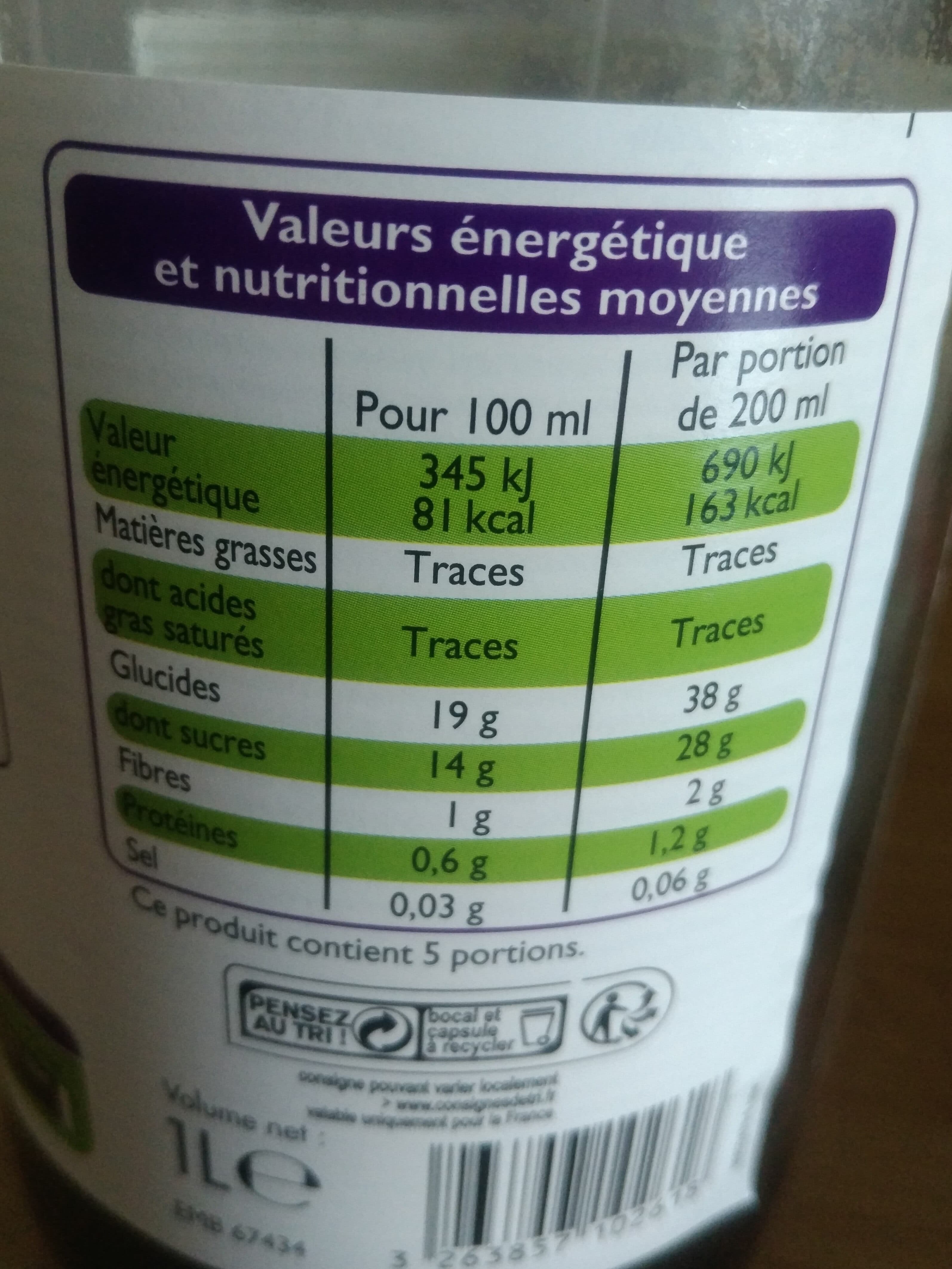 Leader Price Jus de pruneau packshot
