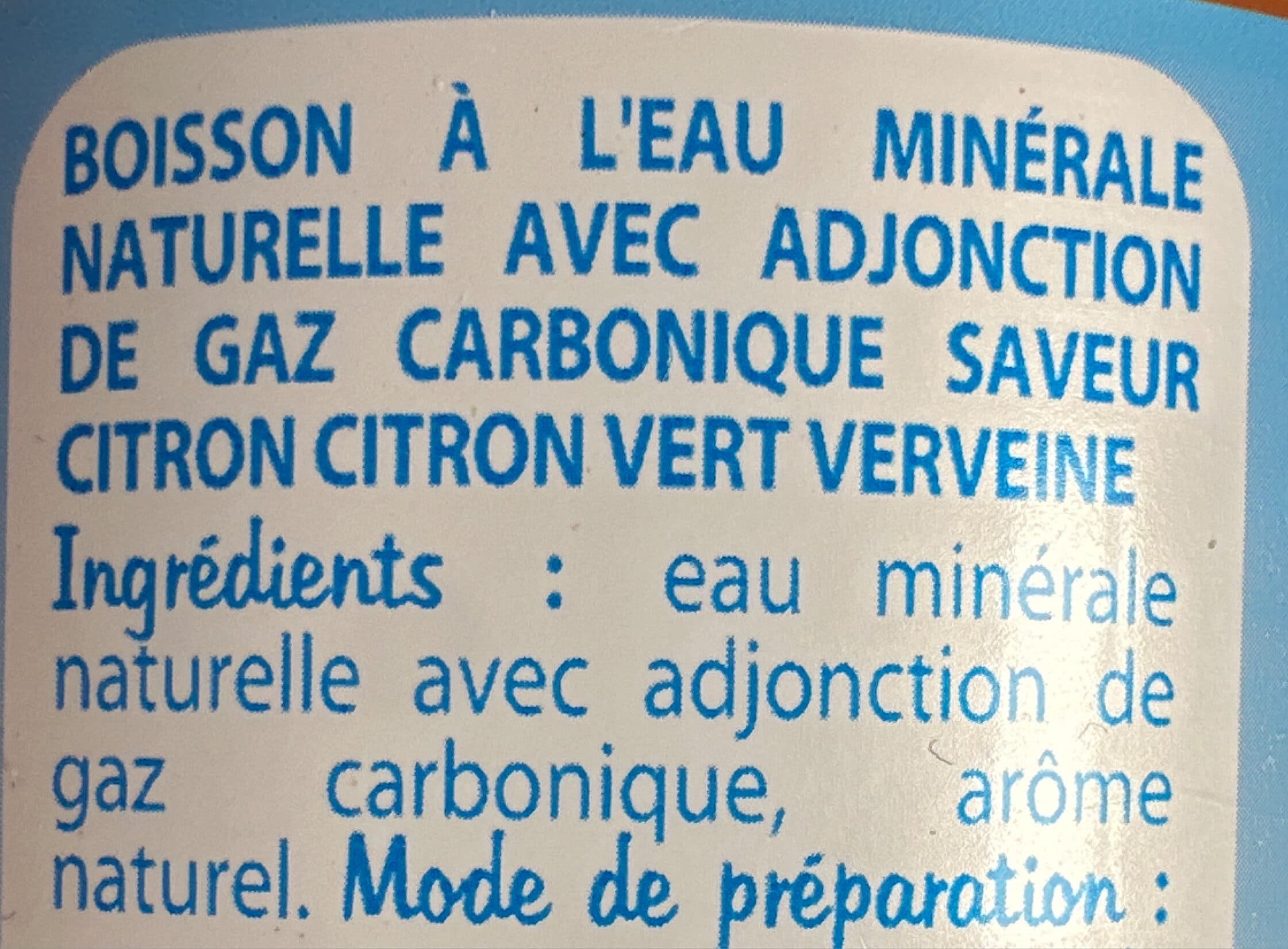 Fine Ligne Eau aromatisée gazeuse citron-citron vert-verveine packshot