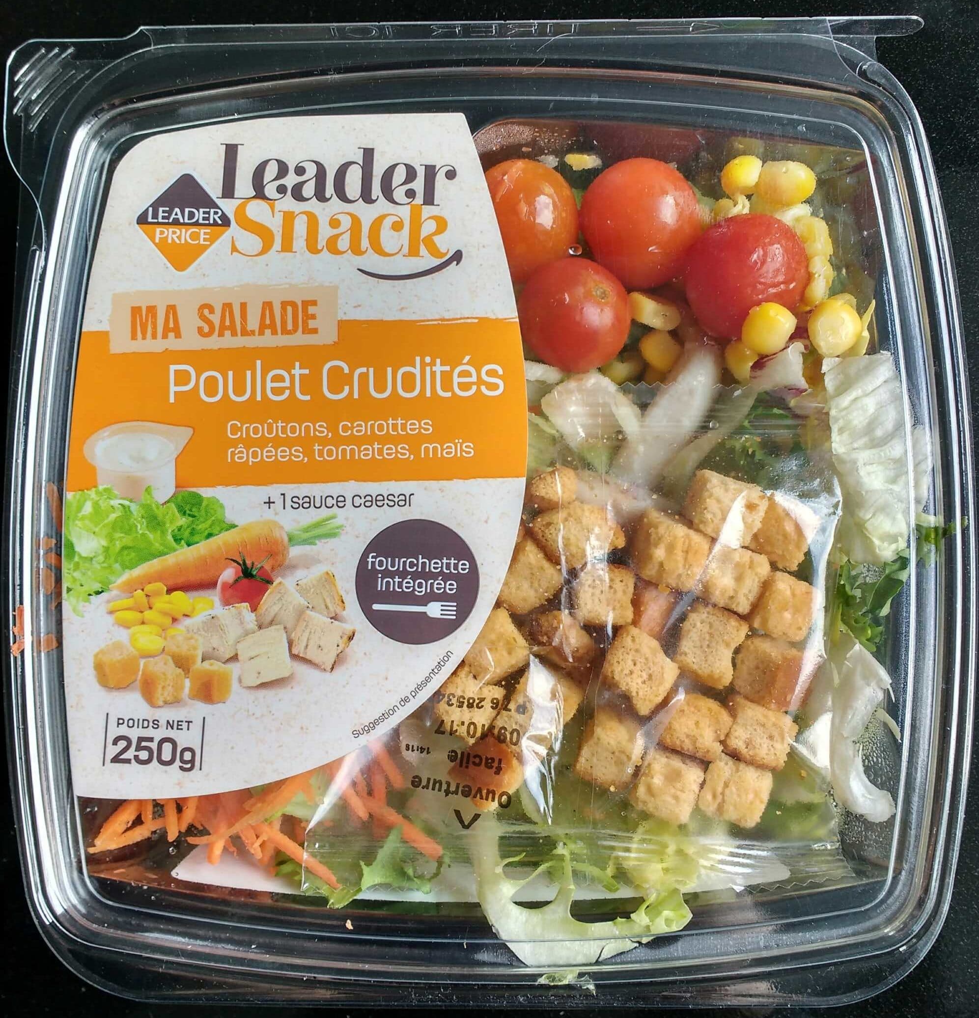 Leader Price Ma Salade poulet crudités packshot