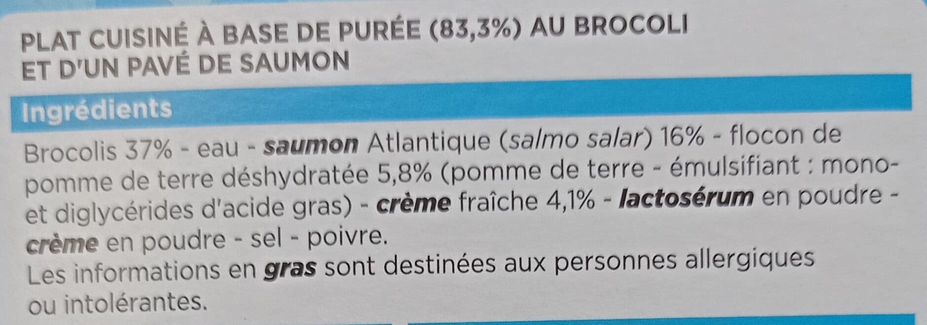 Franprix Pavé de saumon purée de brocolis packshot