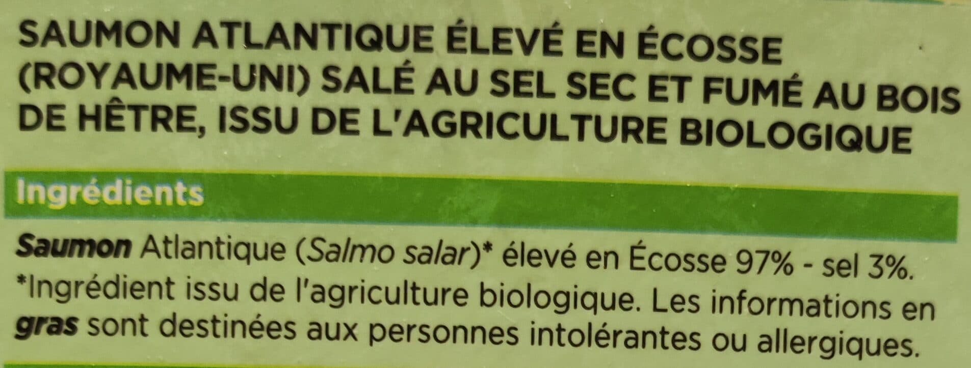 Franprix Saumon Atlantique fumé au bois de hetre packshot