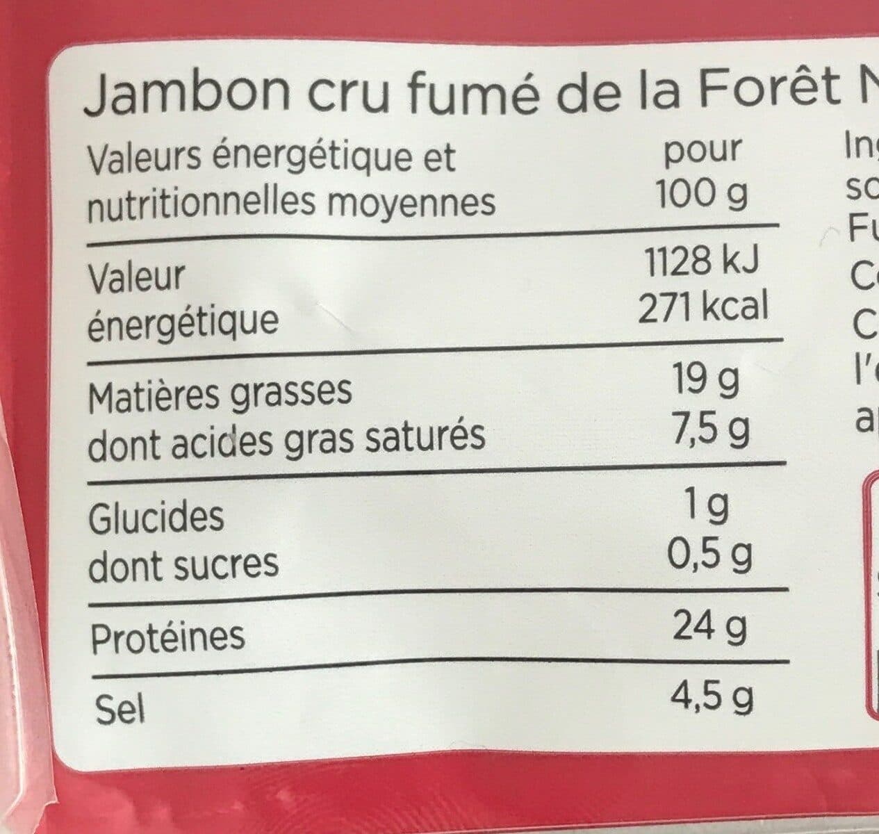 Franprix Jambon cru fumé forêt noire packshot