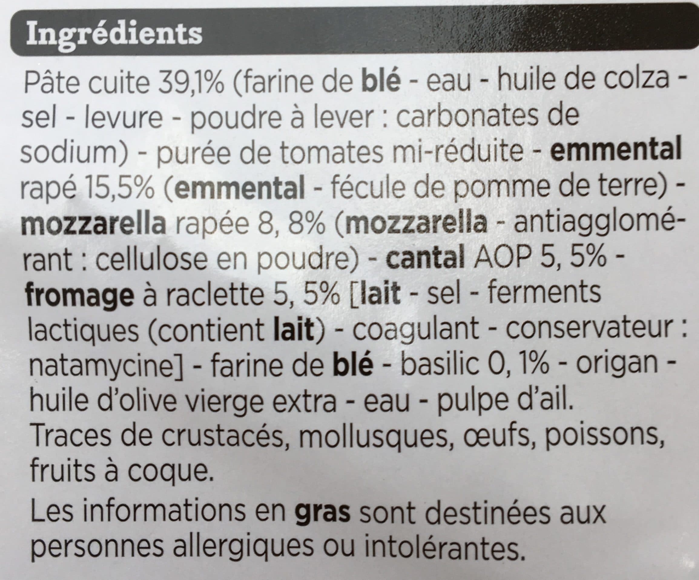 Franprix Pizza 4 fromages pâte fine packshot