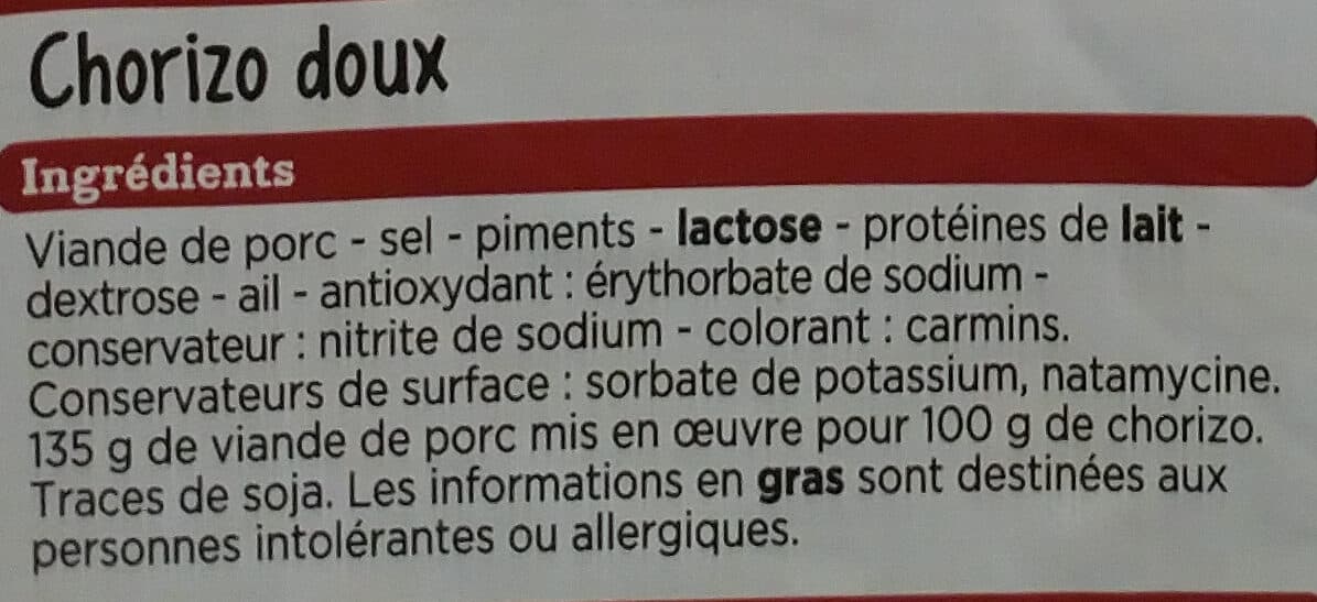 Franprix Tranches de chorizo doux packshot