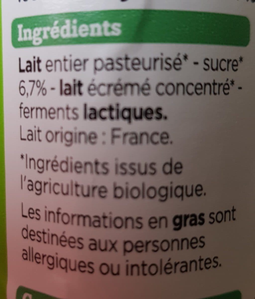 Franprix Yaourt au Lait entier sucré packshot