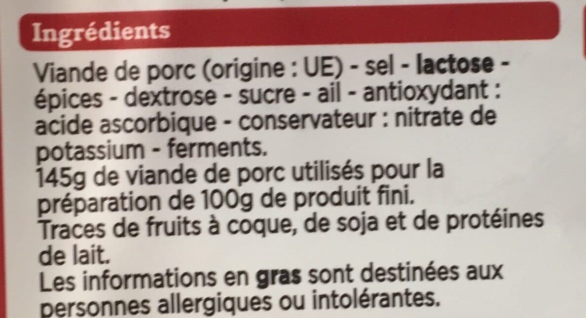 Franprix Tranches de saucisson sec packshot