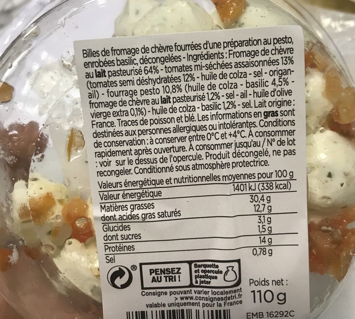 Franprix Bille de chevre au pesto packshot