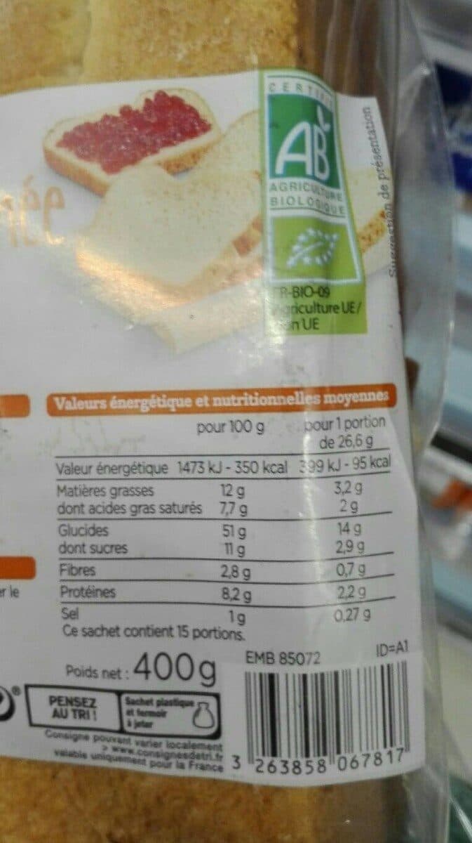franprix brioche tranchee bio packshot