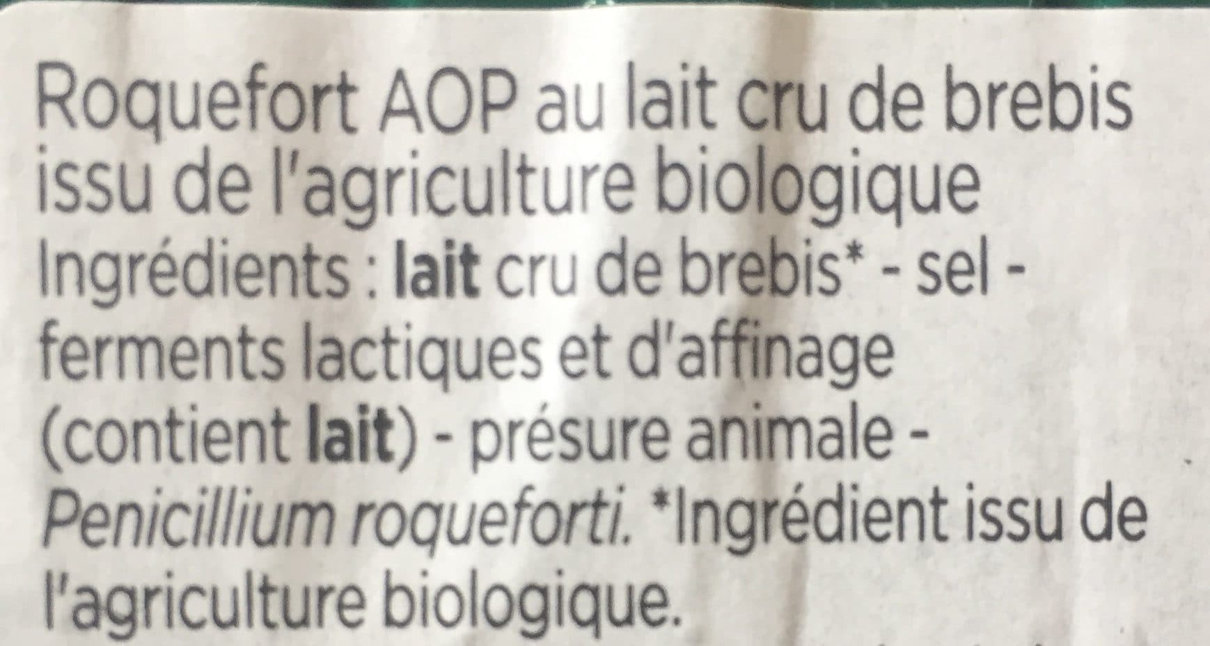 Franprix Roquefort AOP au lait cru de brebis BIO packshot