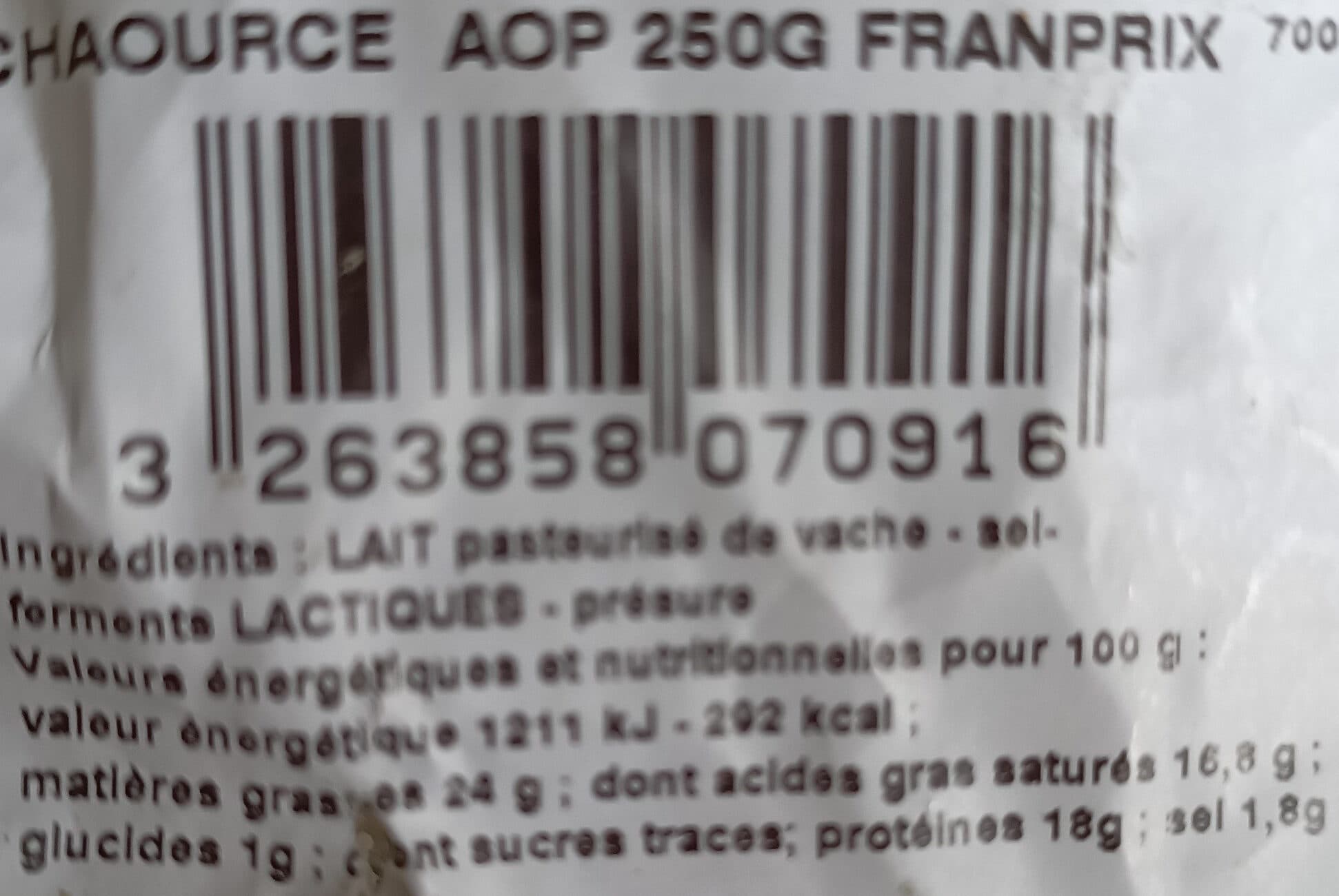 Franprix Chaource packshot