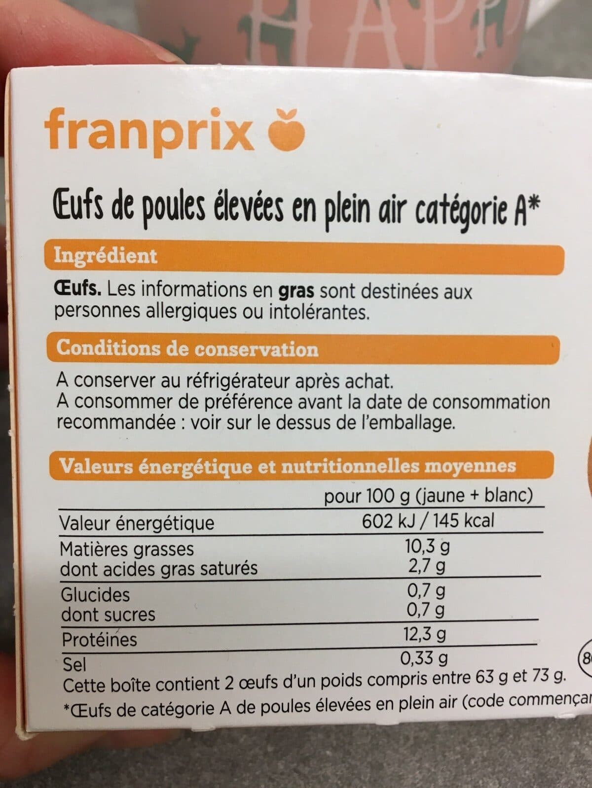 Franprix 2 Gros Oeufs packshot