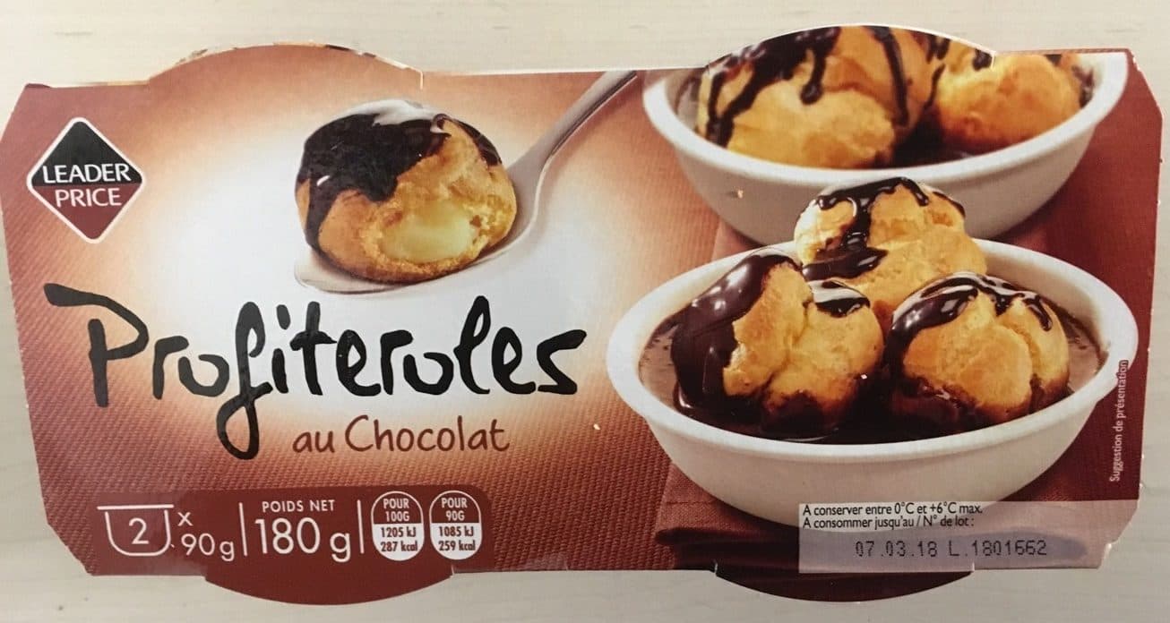 Leader Price Profiteroles au chocolat packshot