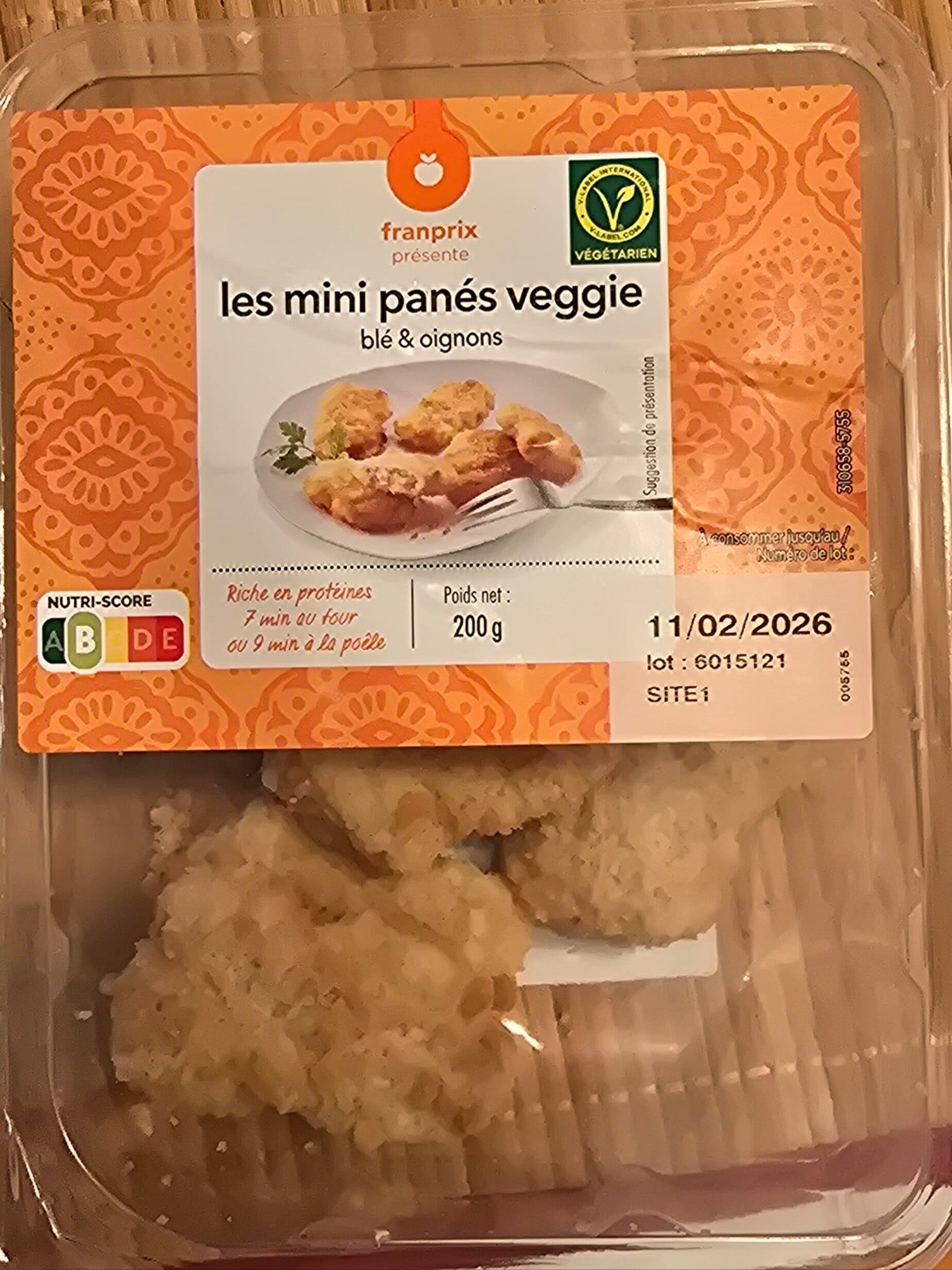 Franprix nuggets veggie blé oignon packshot